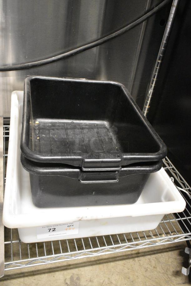 ALL ONE MONEY! Lot of Various Items Including Black Poly Bus Bins, White Bin, Splash Guard and Metal Stand. - Image 9 of 9