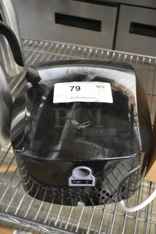 BRAND NEW SCRATCH AND DENT! Lavex 158LAVHD29 Black Stainless Steel High Speed Automatic Hand Dryer with HEPA Filtration - 110-130 Volts.