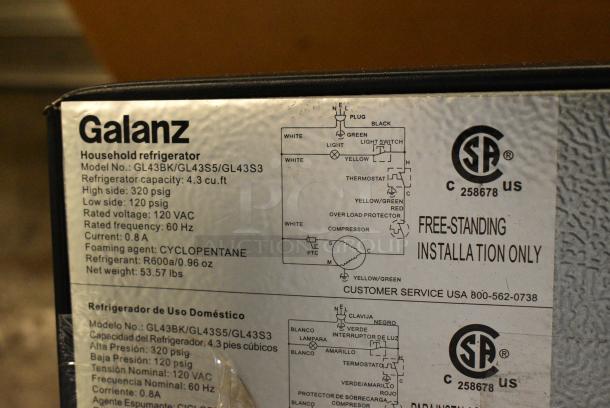 Galanz GL43BK Mini Cooler. 115 Volts, 1 Phase. Tested and Working! - Image 5 of 5