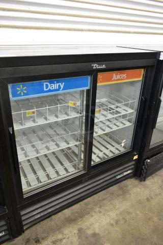 2018 True GDM-41SL-48-LD Metal Commercial 2 Door Reach In Cooler Merchandiser w/ Poly Coated Racks. 115 Volts, 1 Phase. Tested and Working!