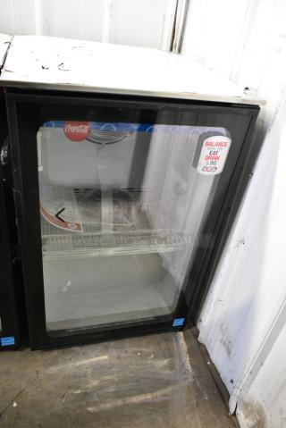 Imbera EVC04 Metal Commercial Single Door Reach In Mini Cooler Merchandiser w/ Poly Coated Racks. 115 Volts, 1 Phase. Tested and Working!