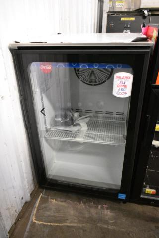 Imbera EVC04 Metal Commercial Single Door Reach In Mini Cooler Merchandiser w/ Poly Coated Racks. 115 Volts, 1 Phase. Tested and Working!