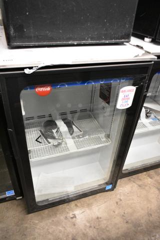Imbera EVC04 Metal Commercial Single Door Reach In Mini Cooler Merchandiser w/ Poly Coated Racks. 115 Volts, 1 Phase. Tested and Working!