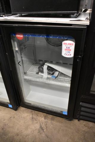 BRAND NEW! Imbera EVC04 Metal Commercial Single Door Reach In Mini Cooler Merchandiser w/ Poly Coated Racks. 115 Volts, 1 Phase. Tested and Working!