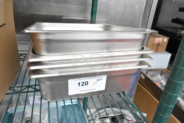 4 BRAND NEW SCRATCH AND DENT! 4070142 Choice 2/3 Size 4" Deep Anti-Jam Stainless Steel Steam Table / Hotel Pan - 24 Gauge. 4 Times Your Bid! - Image 1 of 4