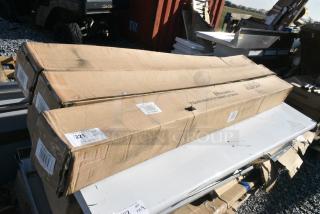 3 BRAND NEW SCRATCH AND DENT! Lancaster Table & Seating 164UMBAL11RD 11' Red Patio Umbrella. 3 Times Your Bid!