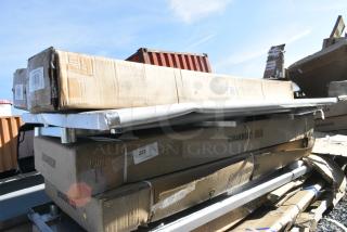 2 BRAND NEW SCRATCH AND DENT! Items Including Steelton 522ETSG3072 30" x 72" 18 Gauge 430 Stainless Steel Work Table with Undershelf. 2 Times Your Bid!