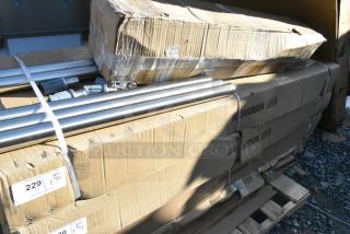 BRAND NEW SCRATCH AND DENT! Regency 600AKR60R 6 Keg Aluminum Keg Rack - 20" x 60" x 76". May Be Missing Pieces.