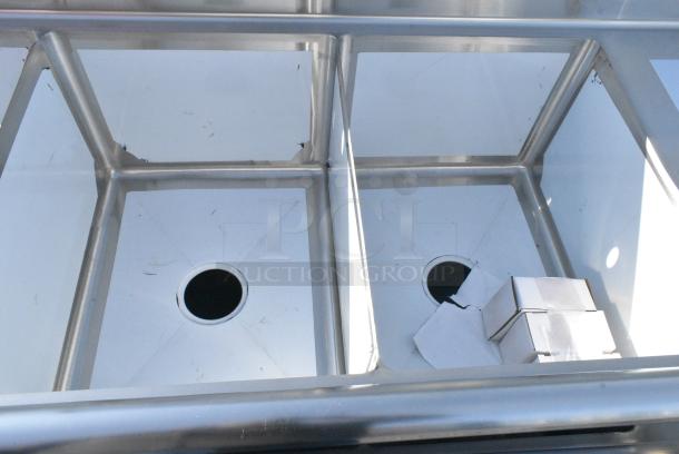 BRAND NEW SCRATCH AND DENT! Steelton 522CS31620LR Stainless Steel Commercial 3 Bay Sink w/ Dual Drain Boards. No Legs. Bays 16x20x12. Drain Boards 16x22 - Image 3 of 6