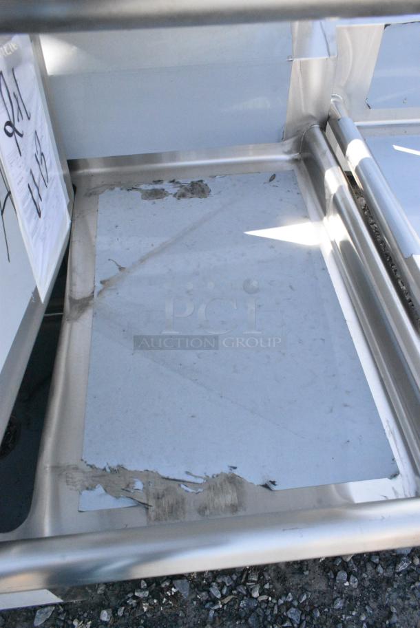 BRAND NEW SCRATCH AND DENT! Regency 600S31824218 Stainless Steel Commercial 3 Bay Sink w/ Dual Drain Boards. No Legs. Bays 18x24x14. Drain Boards 16x25 - Image 5 of 6