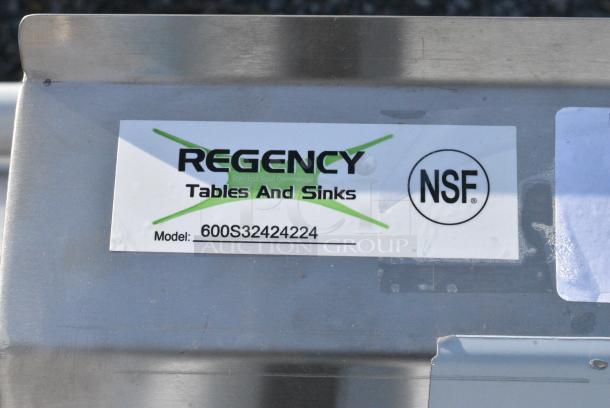 BRAND NEW SCRATCH AND DENT! Regency 600S32424224 Stainless Steel Commercial 3 Bay Sink w/ Dual Drain Boards. Bays 24x24x14. Drain Boards 22x26 - Image 6 of 6