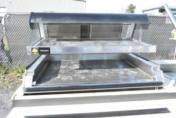 Stainless Steel Commercial Buffet Station w/ Alto Shaam ED2-48/2S 2 Tier Heated Merchandiser Case, Hot Well, Sneeze Guard, 3 Heat Lamps, 3 Wells, 2 Cup Dispensers. 120/208/240 Volts, 1 Phase. - Image 3 of 15