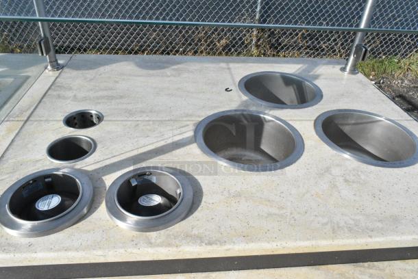 Stainless Steel Commercial Buffet Station w/ Alto Shaam ED2-48/2S 2 Tier Heated Merchandiser Case, Hot Well, Sneeze Guard, 3 Heat Lamps, 3 Wells, 2 Cup Dispensers. 120/208/240 Volts, 1 Phase. - Image 6 of 15