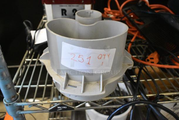 Gray Poly Piece for Robot Coupe Food Processor. - Image 1 of 1