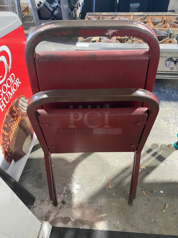 Red Vinyl Chairs - Image 2 of 2