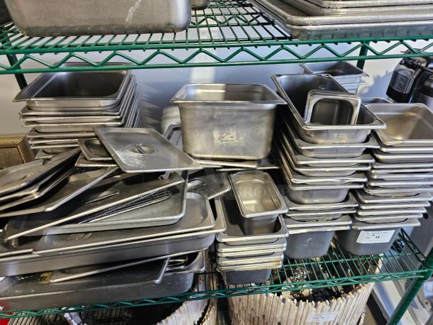 WOW! HUGE Lot of Stainless Steel Steam Table Pans w/ Lids. MASSIVE LOT! - Image 1 of 3