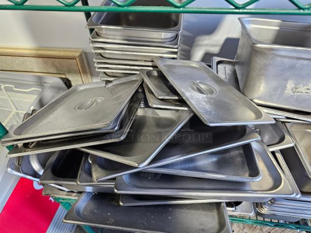 WOW! HUGE Lot of Stainless Steel Steam Table Pans w/ Lids. MASSIVE LOT! - Image 3 of 3
