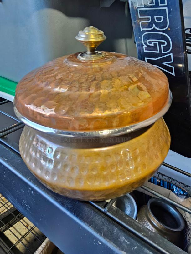 BEAUTIFUL! Lot Approx. 10 Copper Serving Bowls w/ Lids - Image 2 of 2