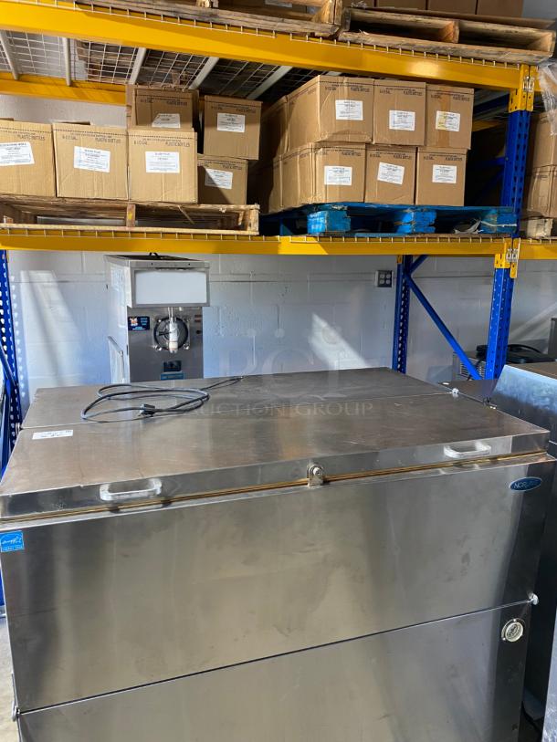 NICE Reach In Cooler Milk Refrigerator w/ Casters - NEEDS POWER CORD - Image 1 of 4