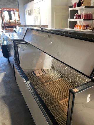 TESTED True TMC-58-S-DS 58 1/4" 2 Sided Milk Cooler with Stainless Steel Exterior and Aluminum Interior