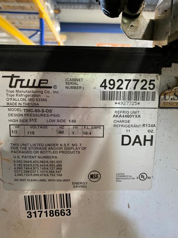 TESTED True TMC-58-S-DS 58 1/4" 2 Sided Milk Cooler with Stainless Steel Exterior and Aluminum Interior - Image 3 of 4