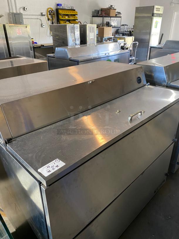 TESTED True TMC-49-S 49 1/4" One Sided Milk Cooler with Stainless Steel Exterior and Aluminum Interior - Image 1 of 5