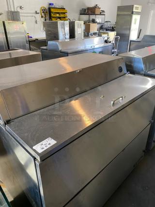 TESTED True TMC-49-S 49 1/4" One Sided Milk Cooler with Stainless Steel Exterior and Aluminum Interior