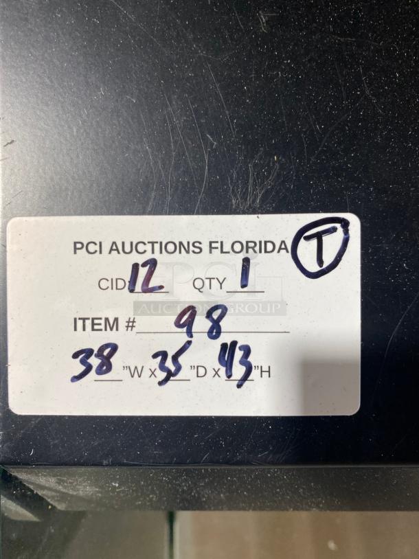 Turbo Air TOM-40SB-N Slim Line 39" Black Horizontal Air Curtain Display Case - Untested - Image 4 of 4