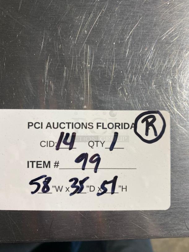 True TMC-58-S 58 1/4" One Sided Milk Cooler with Stainless Steel Exterior and Aluminum Interior - Needs Repair - Image 5 of 5