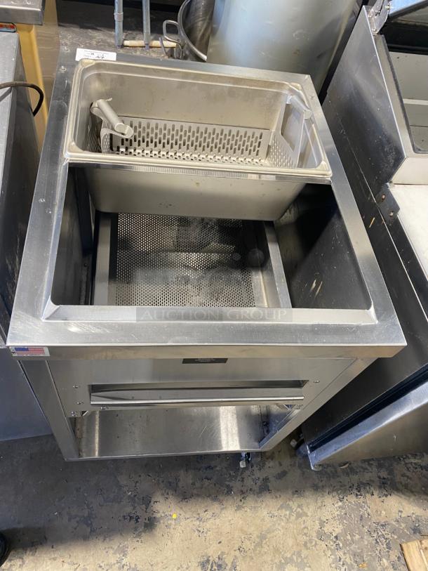 Giles BBT-O Breading & Batter Table w/ Dipping Basket & Sifter Drawer, Lower Receiving Pan AS IS - Image 1 of 3