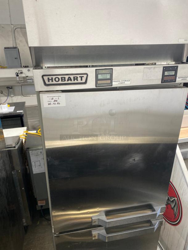 NICE TESTED Hobart QLF1 Combo Refrigerator/Freezer Upright Unit - Image 2 of 3