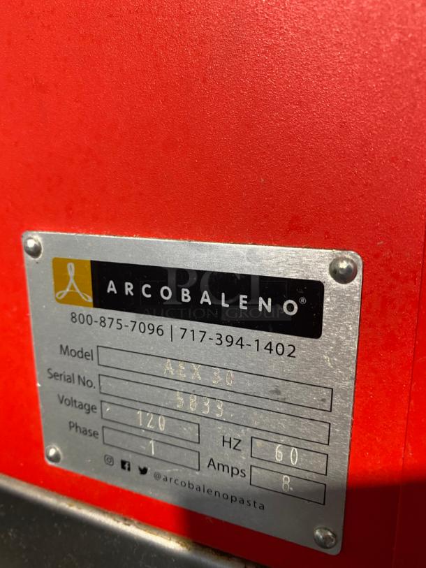 WOW - BARELY USED Arcobaleno AEX30 Stella 11.5 lb. Electric Countertop Pasta Extruder with Water Connection - 120V - Image 5 of 5