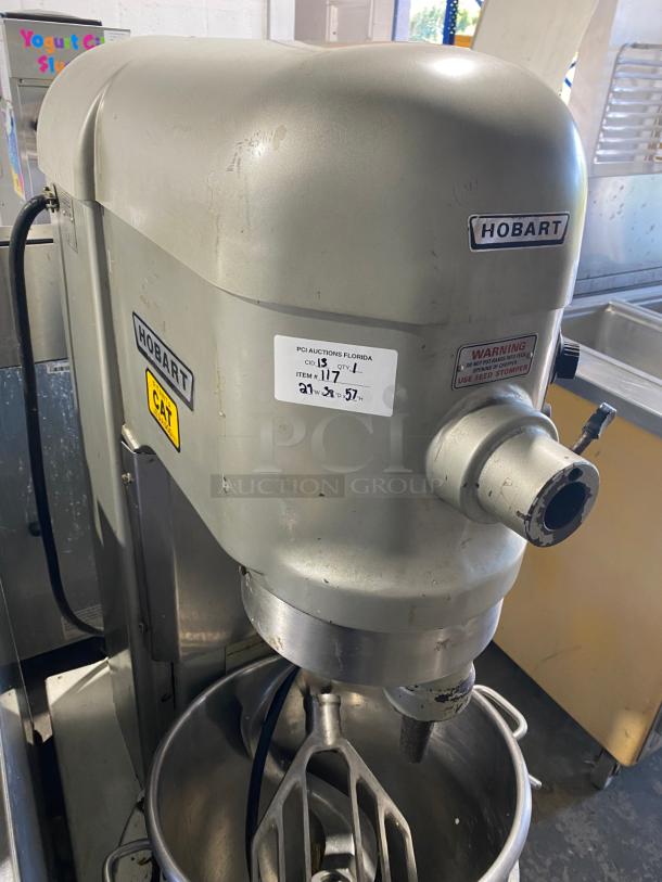 AMAZING! Hobart H-600T 60 QT, 200V, 3PH Industrial Commercial Mixer w/ Bowl, Attachments - Image 2 of 4