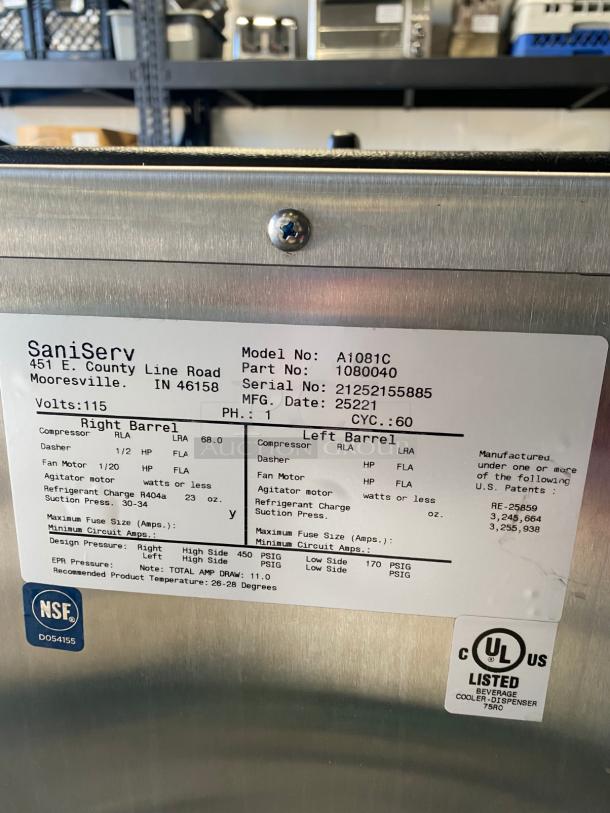 WOW Saniserv 108C Margarita Machine - Single, Countertop, 102 Servings/hr., Air Cooled, 115v - Image 3 of 3