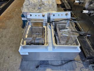BRAND NEW! Countertop Double Basket Deep Fryer OPEN BOX