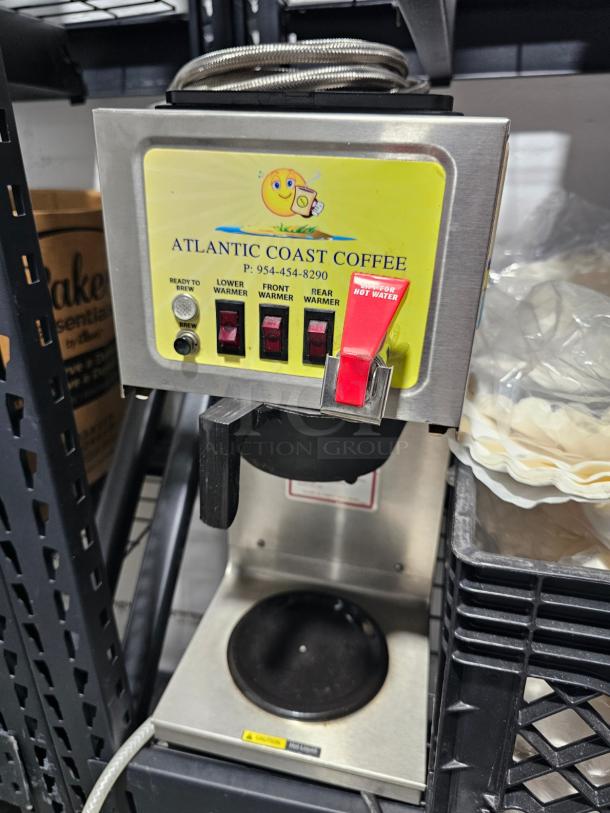 WHOLE SET! Single Pot Coffee Brewer w/ Burners, Pots, and Filters! - Image 2 of 3