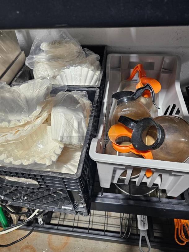 WHOLE SET! Single Pot Coffee Brewer w/ Burners, Pots, and Filters! - Image 3 of 3