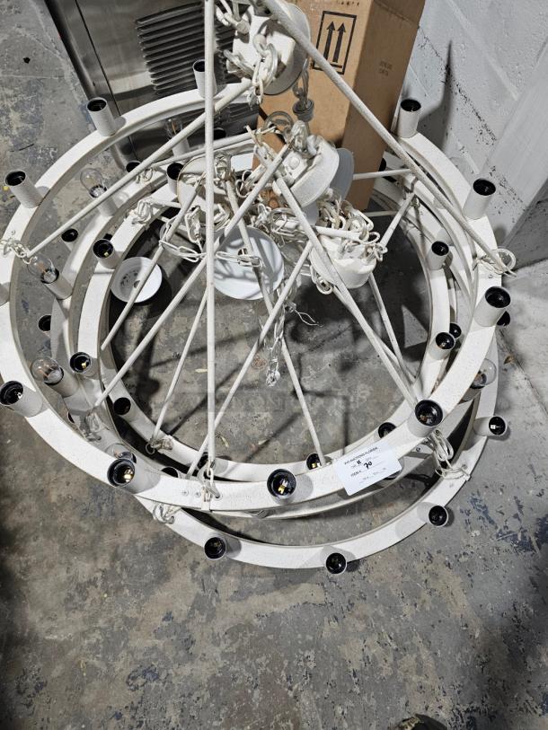 LOT Two Vintage Farmhouse Chandeliers - Image 1 of 1