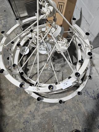 LOT Two Vintage Farmhouse Chandeliers