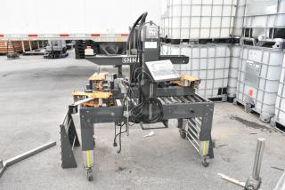 2018 A.B. Sealer SD-662 Metal Commercial Floor Style Case Sealer / Carton Sealer / Taping Machine on Commercial Casters w/ Extra Pieces. 110 Volts, 1 Phase.