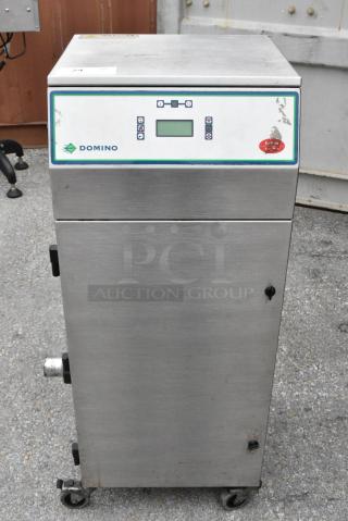 2023 Domino DFX1000 Stainless Steel Commercial Floor Style Extraction System on Commercial Casters. 120 Volts, 1 Phase.