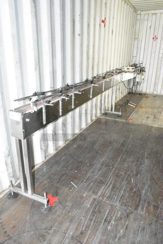 Inline Filling System 22569 Metal Commercial Floor Style Conveyor. 110 Volts, 1 Phase.