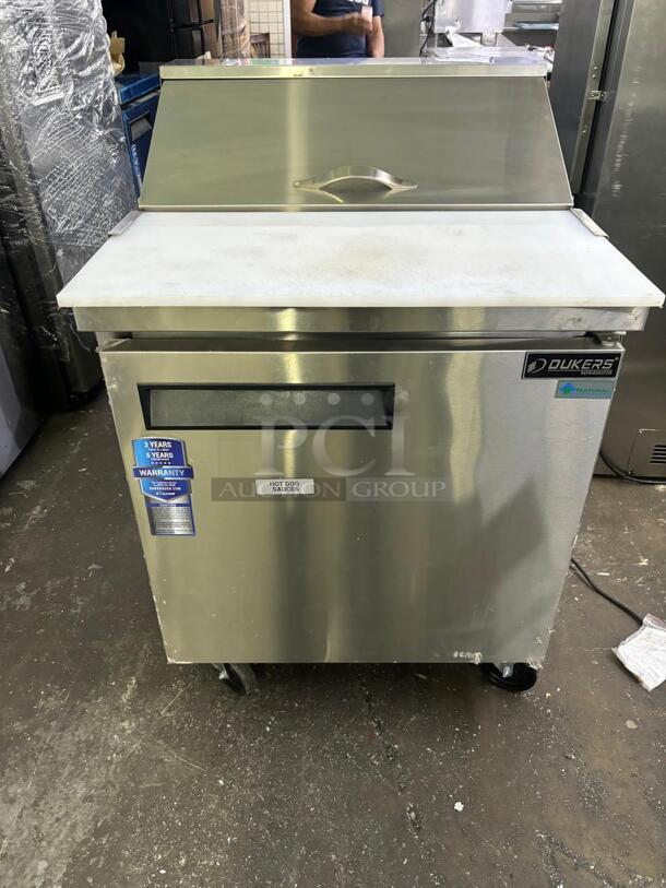 AWESOME MUST SEE! DUKERS COMMERCIAL FOOD PREP TABLE DSP 29 TESTED AND WORKING - Image 1 of 6
