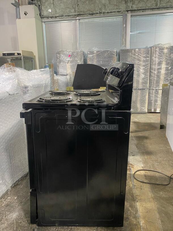 30 Inch Freestanding Electric Range with 4 Coil Burners, 5.0 cu. ft. Oven Capacity, Storage Drawer, Sensi-Temp Technology, Dual-Element Bake, Sabbath Mode, and Self-Clean: Black - Image 3 of 4