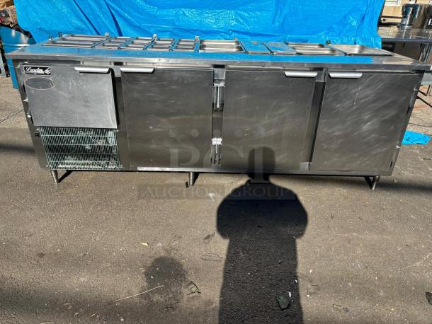 Leader Refrigeration LM96B 96" Sandwich Prep Table Cooler, 3 1/2 Door and 3 Shelves - Image 2 of 3