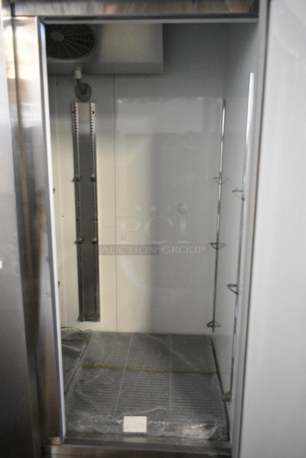 BRAND NEW SCRATCH AND DENT! 2024 Mainstreet 829BMR49R Stainless Steel Commercial 2 Door Reach In Cooler w/ Poly Coated Racks. 115 Volts, 1 Phase. Tested and Powers On But Does Not Get Cold - Image 4 of 5