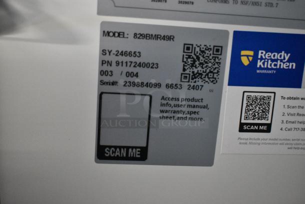 BRAND NEW SCRATCH AND DENT! 2024 Mainstreet 829BMR49R Stainless Steel Commercial 2 Door Reach In Cooler w/ Poly Coated Racks. 115 Volts, 1 Phase. Tested and Powers On But Does Not Get Cold - Image 5 of 5