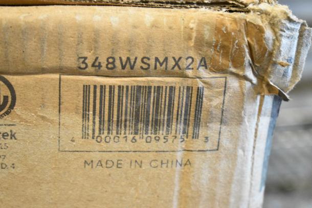 BRAND NEW SCRATCH AND DENT! 2024 Estella 348WSMX2A Stainless Steel Commercial Countertop Double Waffle Maker. 120 Volts, 1 Phase. Tested and Left Side is Working But Right Side Displays Error Code - Image 4 of 10