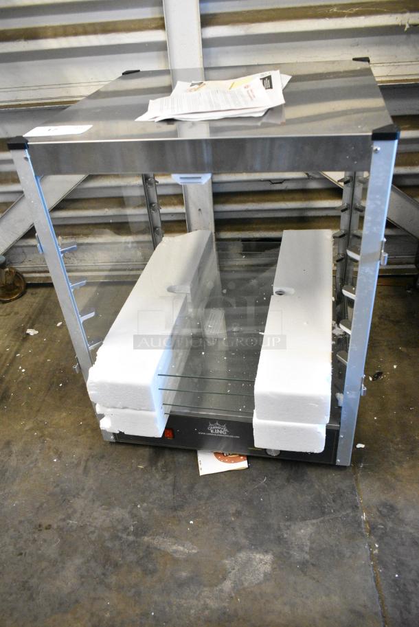 BRAND NEW SCRATCH AND DENT! Carnival King 382HPW18D2S Stainless Steel Commercial 18" Full Service Warmer / Merchandiser. 120 Volts, 1 Phase. Cannot Test Due To Missing Power Cord - Image 1 of 5