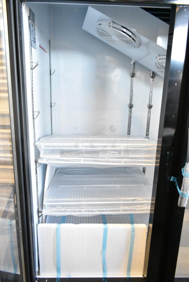 BRAND NEW SCRATCH AND DENT! Mainstreet 829GMC49B Metal Commercial 2 Door Reach In Cooler Merchandiser w/ Poly Coated Racks on Commercial Casters. 120 Volts, 1 Phase. Tested and Does Not Power On - Image 3 of 7